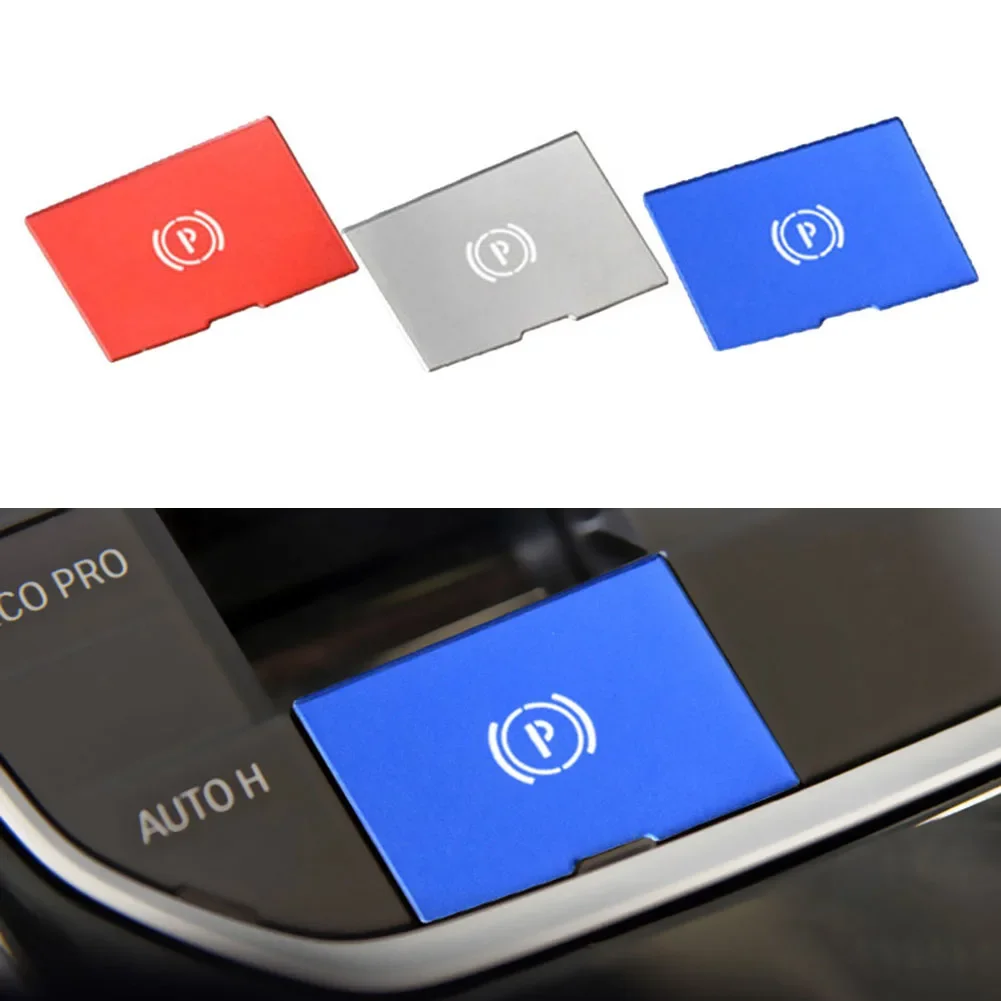 

Aluminum Alloy Car Electronic Handbrake Button Cover Trim Red/Blue/Silver For BMW G20 G28 2020-2021 LHD Car Accessories