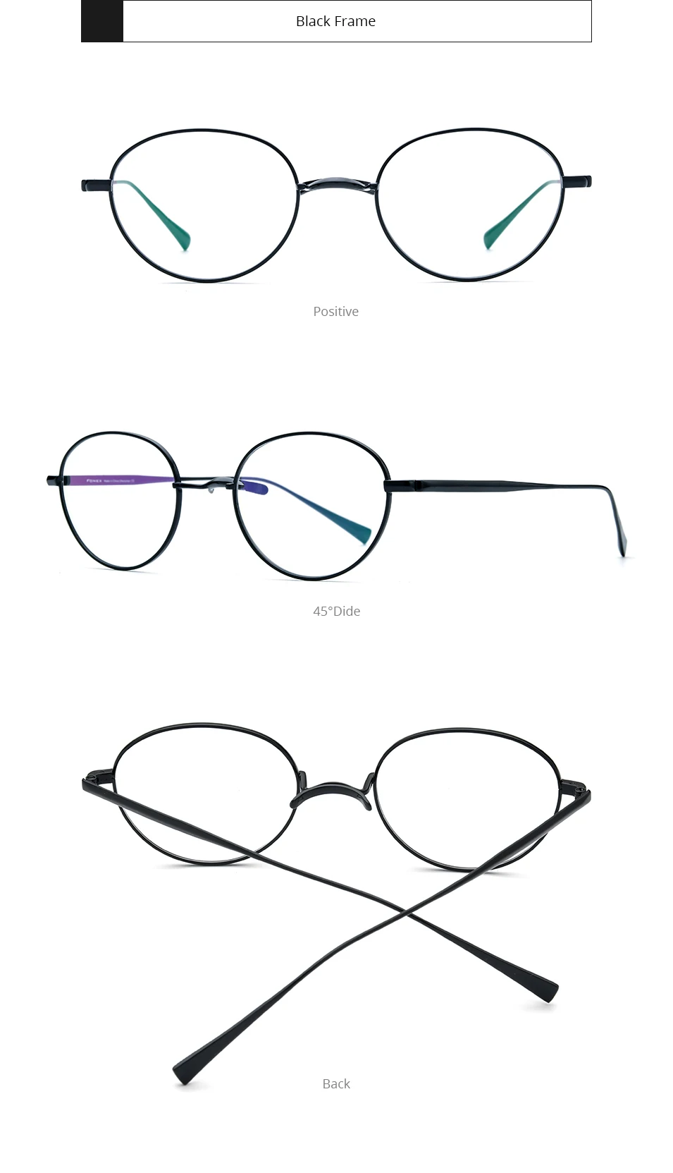 FONEX Titan Brille Rahmen Männer Marke Design Retro Oval Brillen Frauen Vintage Japanische Ultraleicht Hochwertige Brillen 85732 – Detail 9