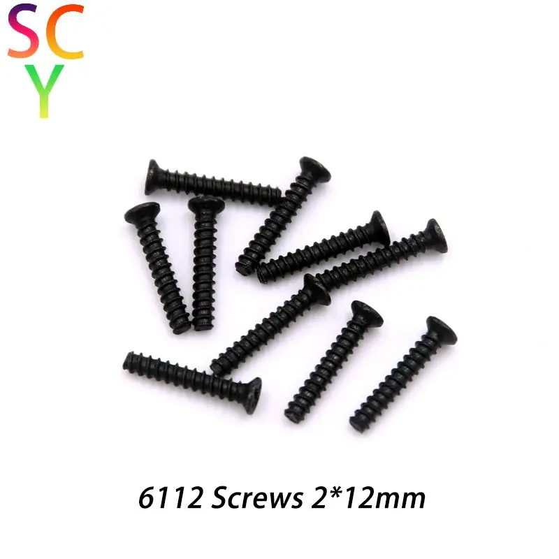 SCY 16102PRO 1/16 RC Car Original Spare Parts 6112   2*12mm Screws  Suitable for SCY 16101 16102 16103 Car