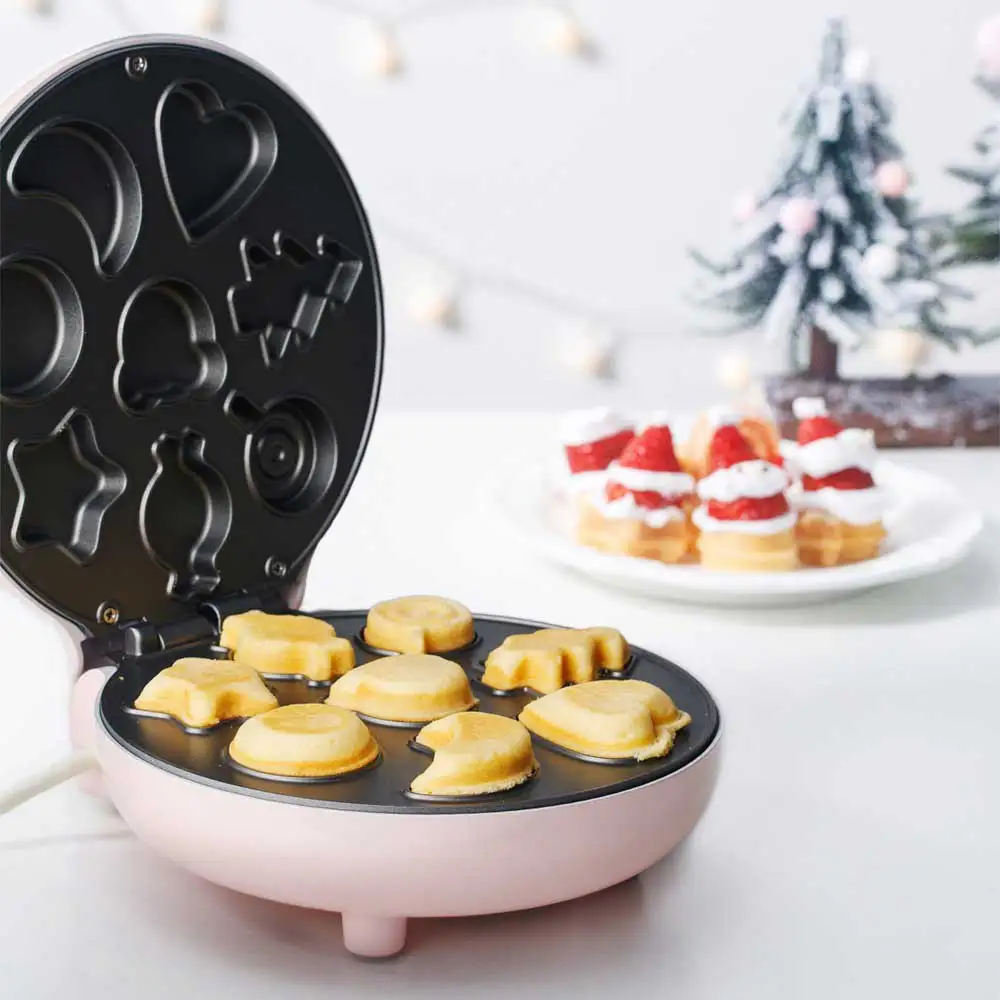 Máquina de pastel de DGJ-A06E1 para el hogar, máquina de gofres multifunción pequeña para hornear pasteles de huevo