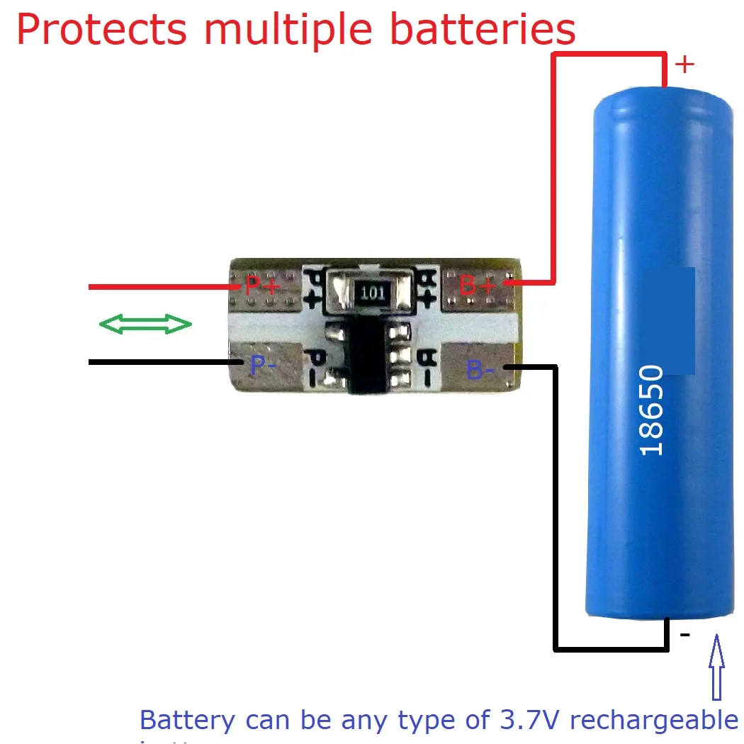 mini 3.7V 4.2V 3.5A 1-Cell Li-ion Lithium Li-Polymer Battery Charger Over Charge Discharge Overcurrent Protection Board Module