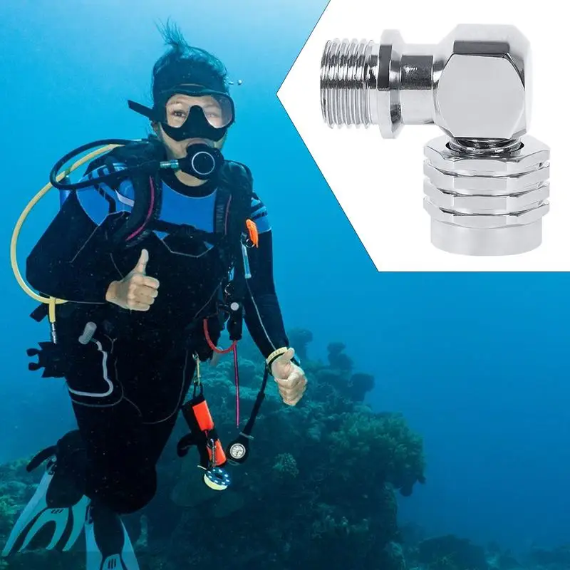 Scuba Swivel Diving Connector 90 Degree 110 Degree Diving Second Stage Regulator Adapter Ensure Safety Adapter For Underwater