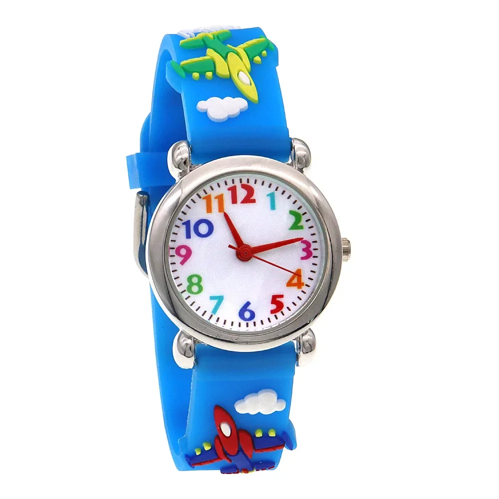 Kinder Cartoon Uhr Quarz Silikon Uhr Grundschule Mädchen Jungen Kinder Uhr 3D Silikon Armband Baby Uhren