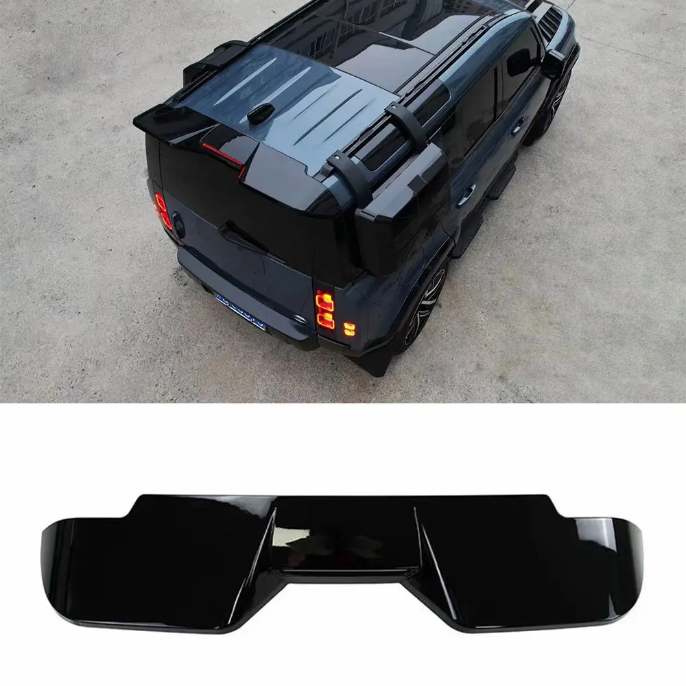 

New Style Car Rear Spoiler Trunk Boot Wing Lip Tail Trim Gloss Black For 2020 LAND ROVER DEFEND ABS Auto Exterior Moulding