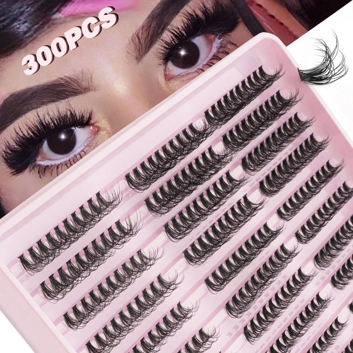 YSDO 200/300 Bundles Faux Mink Eyelash Extension Natural Long Volume Lashes Individual Cluster False Lashes Makeup Cilia Tools