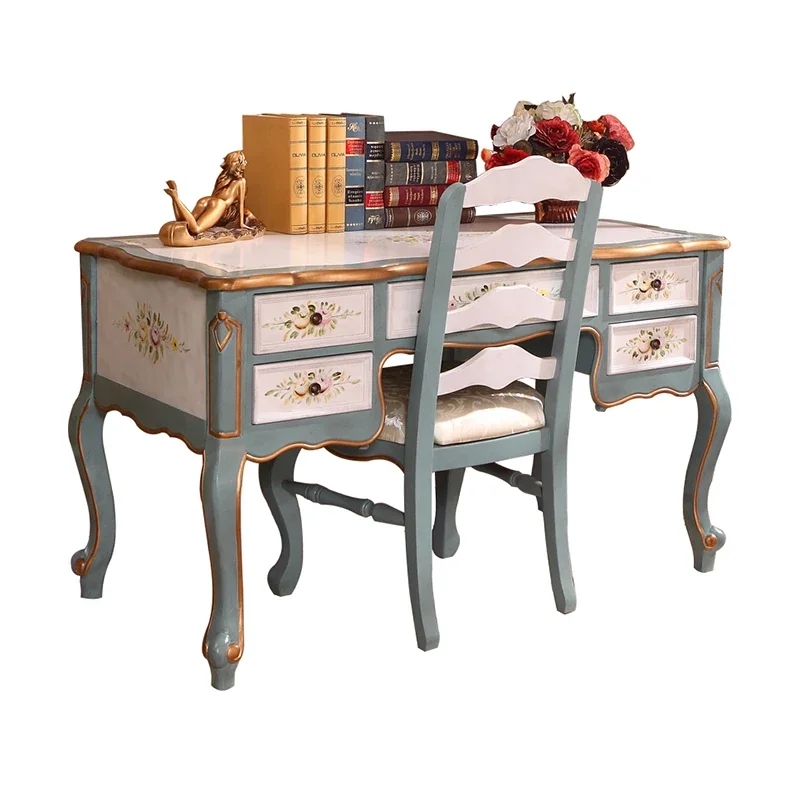 

Стол Средиземноморский стол для гостиной и спальни, комбинация стула с выдвижным ящиком