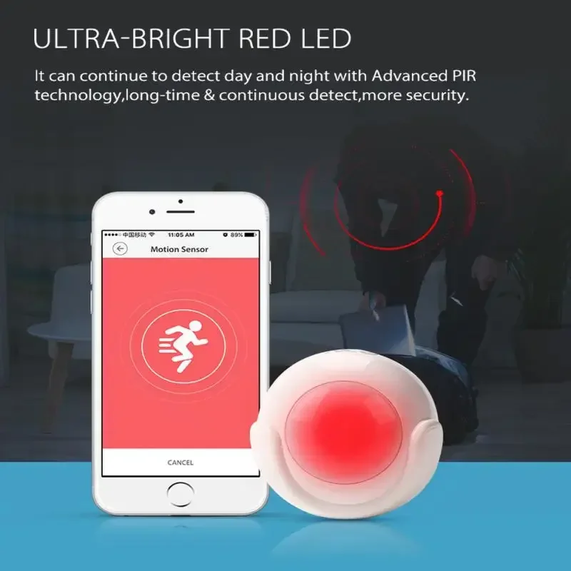 1PC Tuya PIR Motion Sensor Wifi เครื่องตรวจจับการเคลื่อนไหวอินฟราเรด Human Presence Sensor Smart Life APP Wireless Home Security System