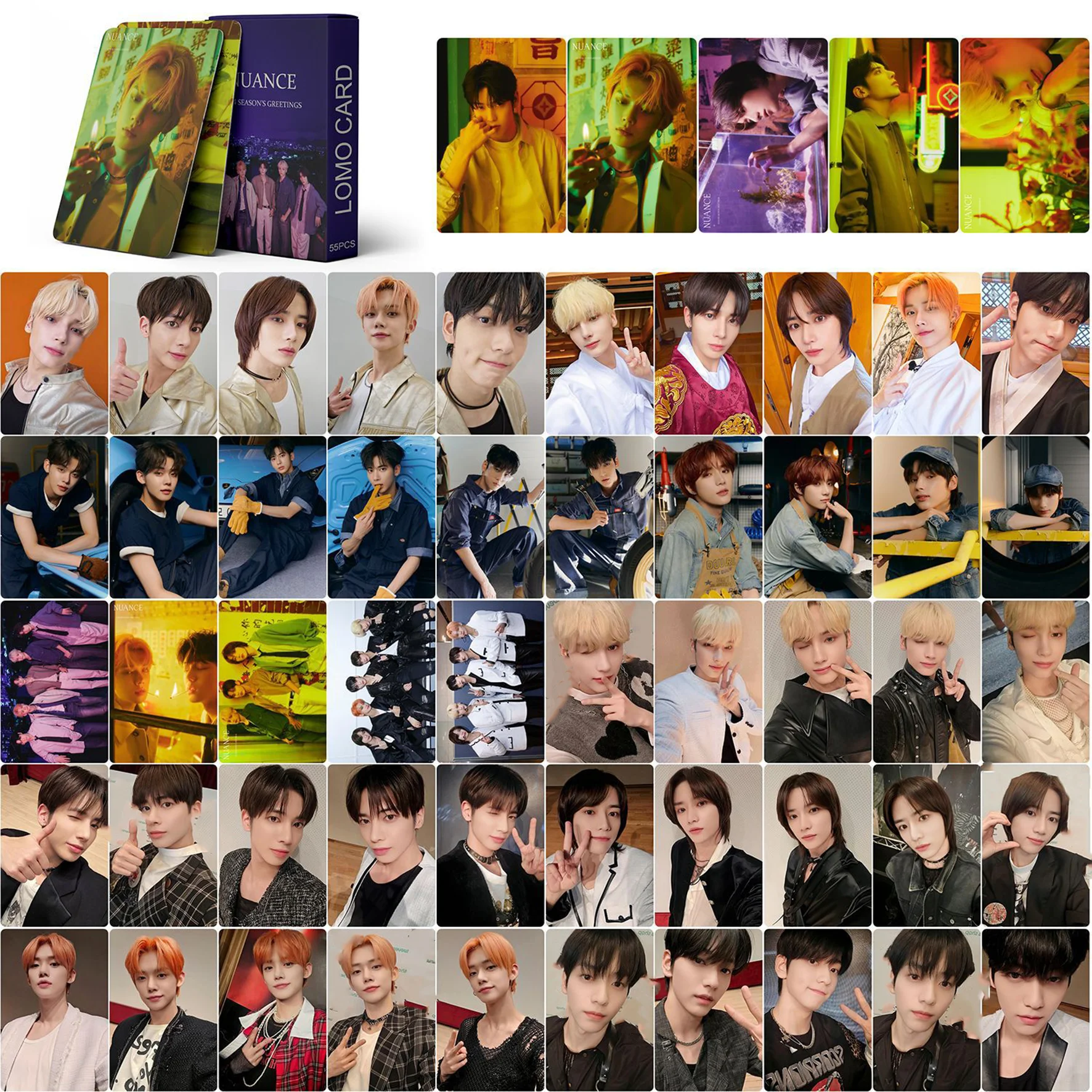 KPOP Idol YEONJUN Soobin photobars 2024 saluti della stagione HD Photo Copper Printing LOMO CARDS BeomGYU Fans collezioni