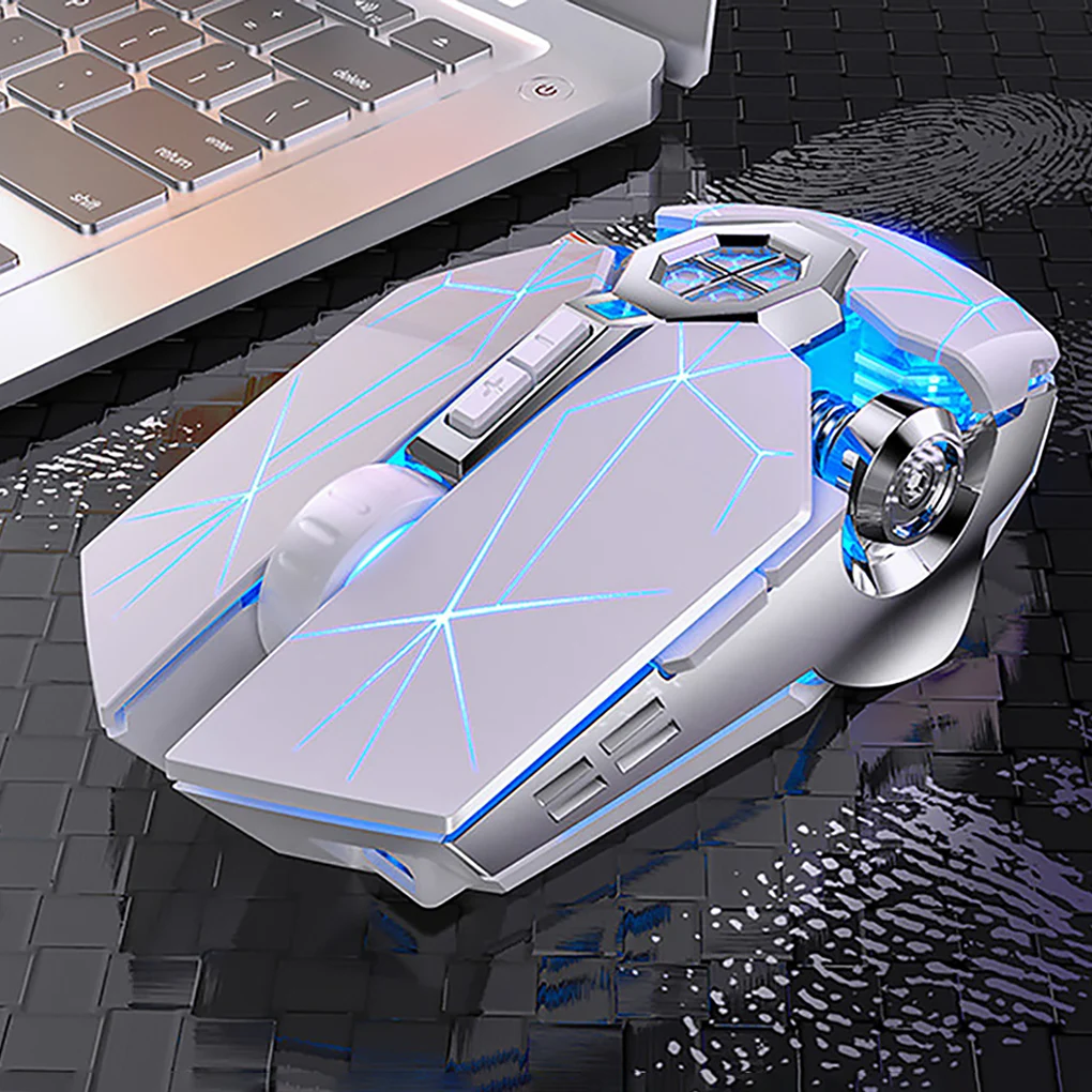 LED Backlit Gaming Mouse Home Office Rechargeable Computer Laptop 2 4G Wireless Mouse 1600DPI