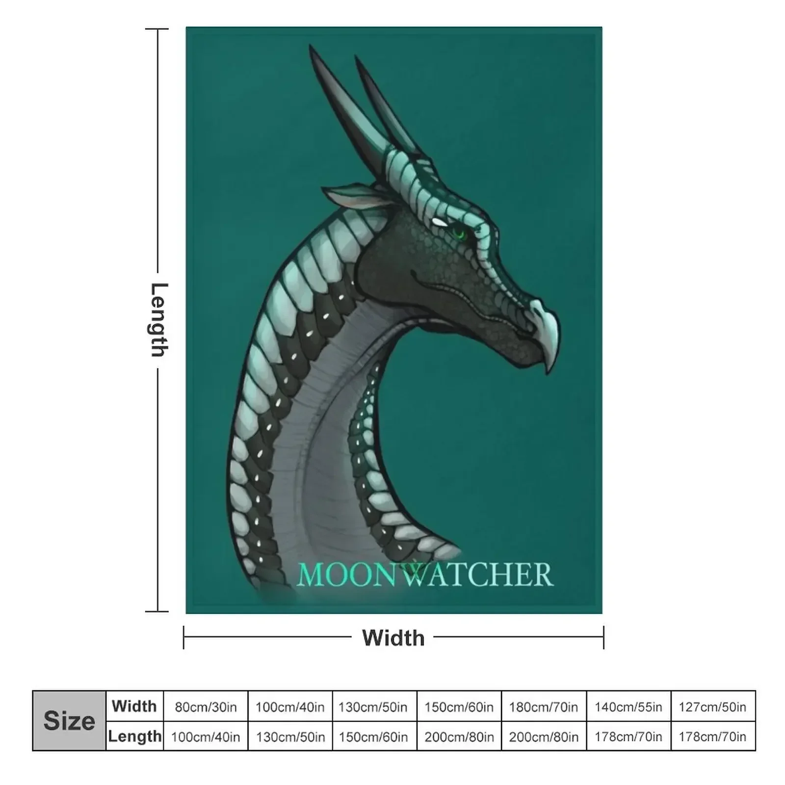 Wings of Fire - Moonwatcher Throw Blanket Single Sofa Quilt Softest Blankets