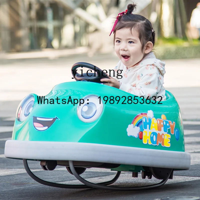 AG voiture électrique pour enfants contrôle à quatre roues bébé pousser moto bébé jouet voiture Portable enfants pare-chocs voiture
