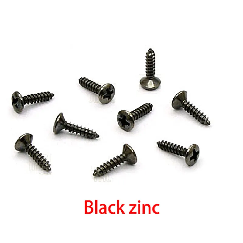 100 buah M2.1 M3 baja karbon sedang lintas Phillips kepala Countersunk naik setengah Oval baut sekrup Self-tapping L = 12/16mm