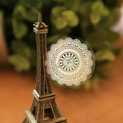 1 แพ็ค/ล็อต Gilding สติกเกอร์ DIY ของขวัญ Vintage สีขาวโพสต์เบเกอรี่ตกแต่งป้ายสติกเกอร์ลูกไม้และโปร่งใส