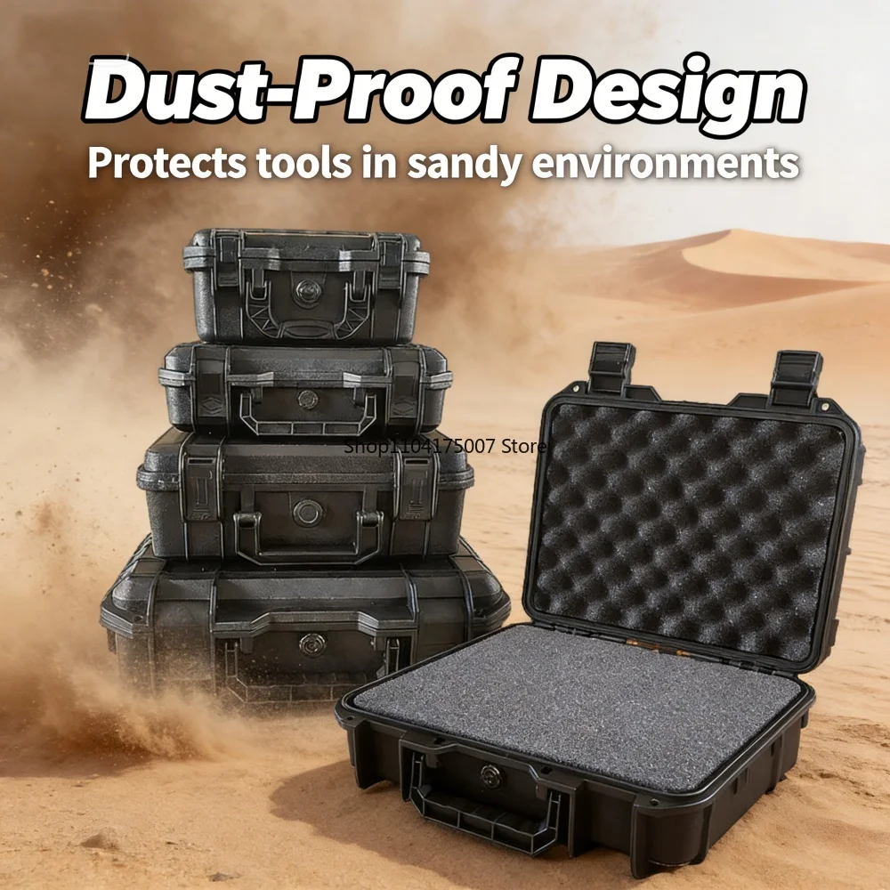 1pc Waterproof Hard Carry Case Bag Tool Case With Pre-cut Sponge Storage Box Safety Protector Organizer Hardware Toolbox