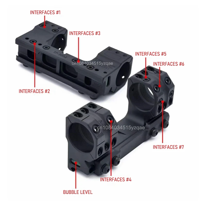 SP-3002/SP-4002 30/34MM Tube Rifle Scope Mount Ring 1.89