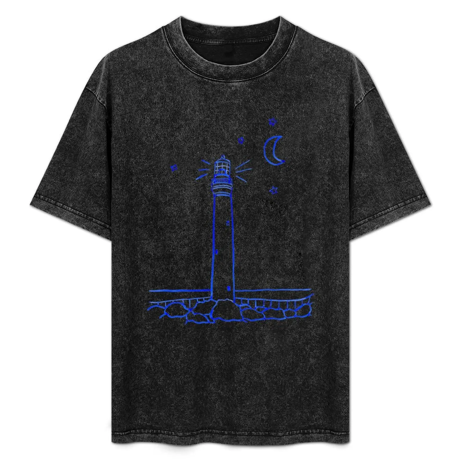 Lighthouse at Night Line Drawing T-Shirt blacks cute clothes black t-shirts for men