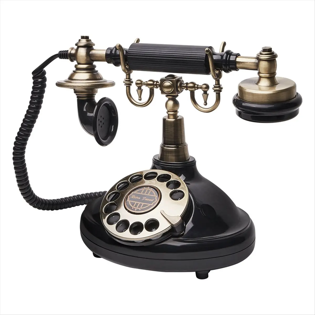 A72P Audio Guestbook Wedding Phone Phone Record Custom Audio Message Guestbook Classic Retro Style for Party Birthday,Black