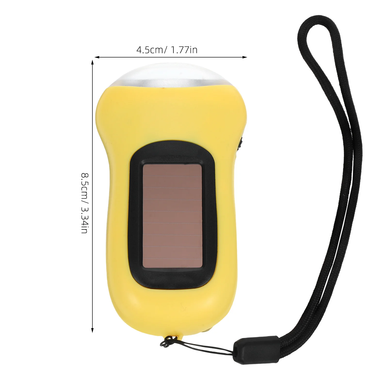 Solar Powered Hand Crank LED Rechargeable Flashlight Portable Emergency Camping Lantern Outdoor Hiking Light Solar Flashlight