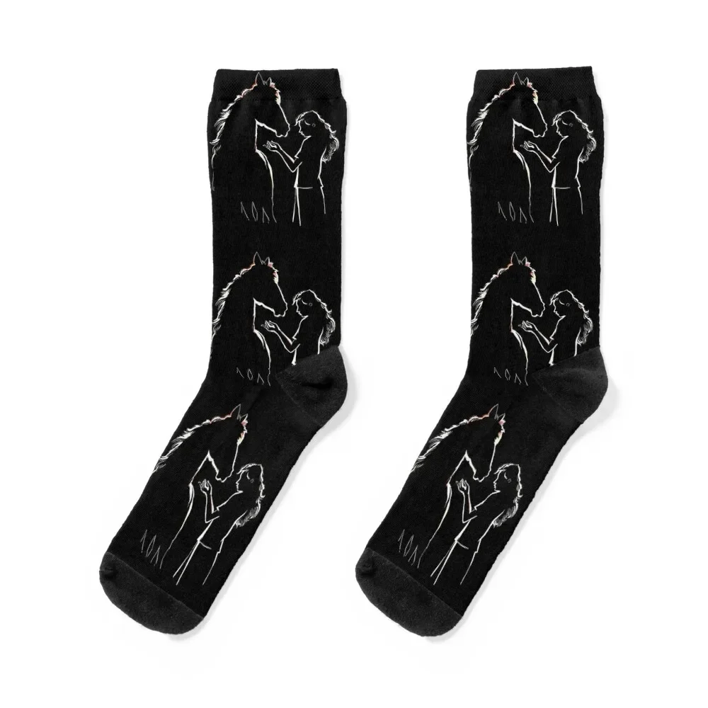 

girl with horse Socks halloween FASHION Socks Girl Men's