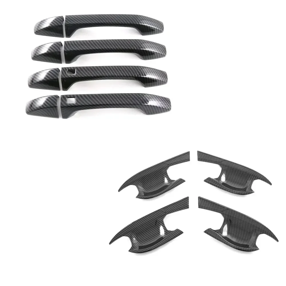 

Для Ssangyong Torres 2022 2023 2024 ABS углеродное волокно, боковая дверная ручка, накладка, чаша, вставка, наклейка, протектор, автомобильные аксессуары