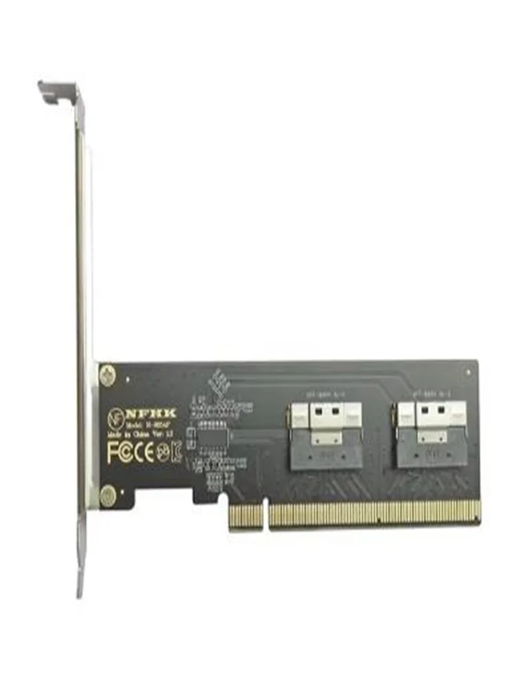 PCIe Adapter Card 3.0 4.0x16 to 2 Port SFF-8654 8i