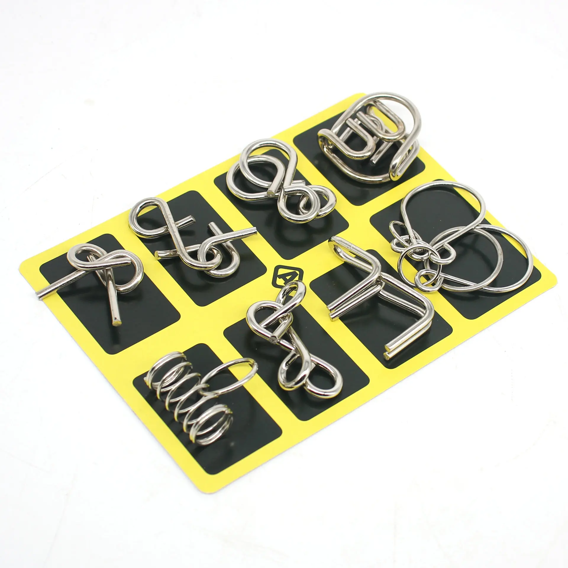 Nine link series metal puzzle toys, complete set of unlocking and decompression intelligence buttons