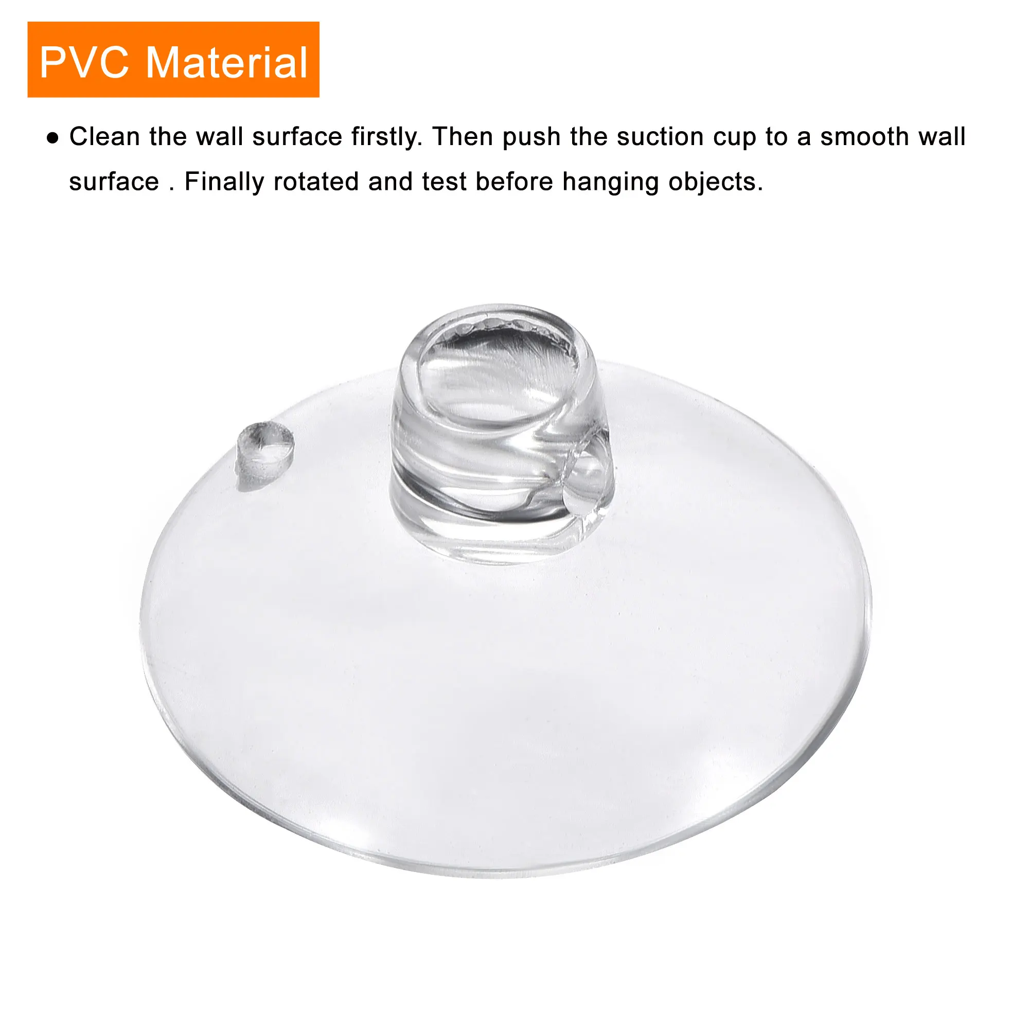 30Pcs Transparent PVC Suction Cups without Hooks 25mm/34mm Dia. Wall Hanger Sucker Holders Kitchen Bathroom Window Glass Decor