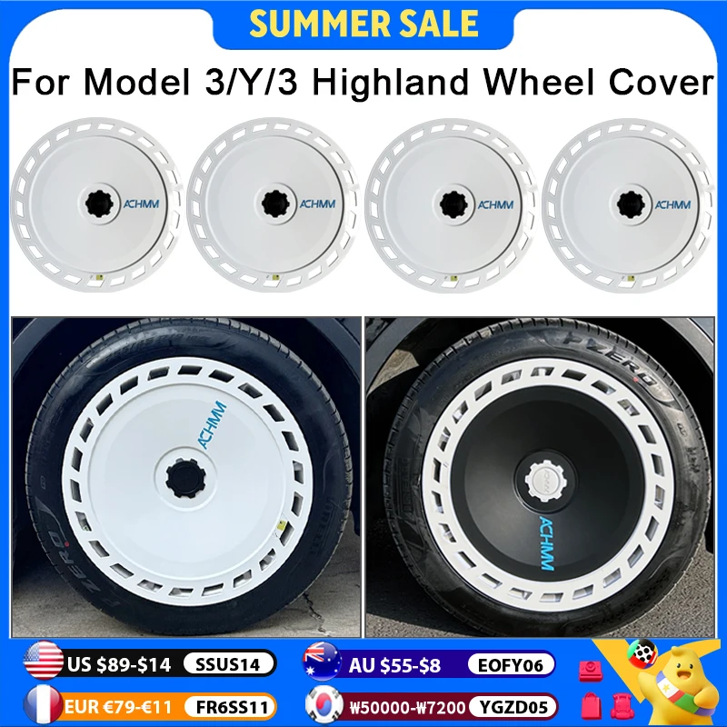4 Uds tapa de rueda para Tesla modelo Y 3 Highland 18 19 pulgadas rendimiento tapacubos reemplazo Auto cubierta de llanta completa herramientas Accesorios 2025