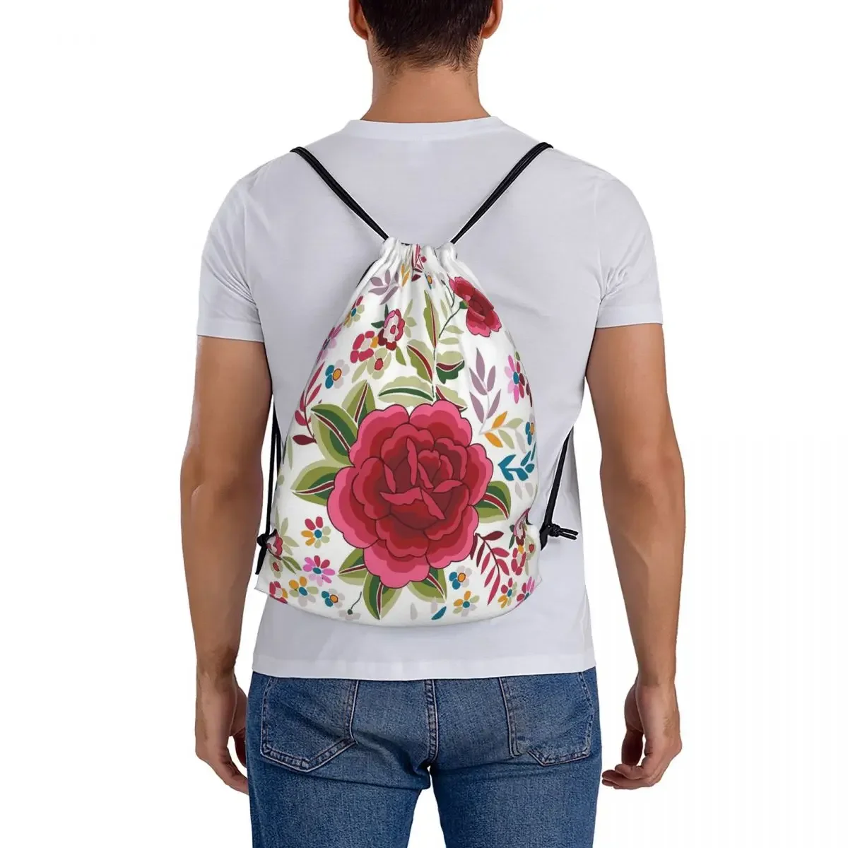 Mantn De Manila กระเป๋าเป้สะพายหลังกระเป๋าสตางค์แบบพกพา Drawstring Bundle กระเป๋ากีฬากระเป๋ากระเป๋าหนังสือสําหรับชายหญิงนักเรียน