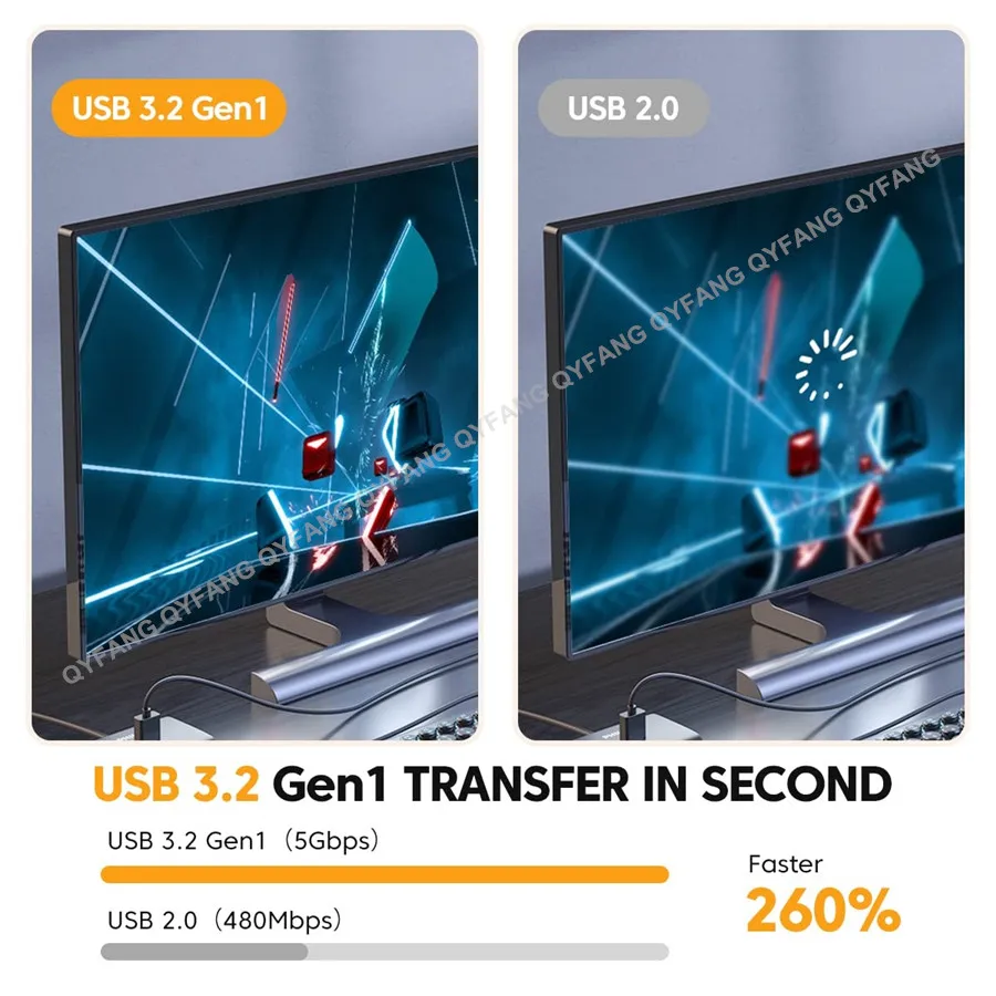 VR Link Cable for Quest 2 Headset VR Pico Steam VR USB3.2 Gen1 High Speed 5Gbps 5m 6m Charging Cable 60W USB C VR Link Cable