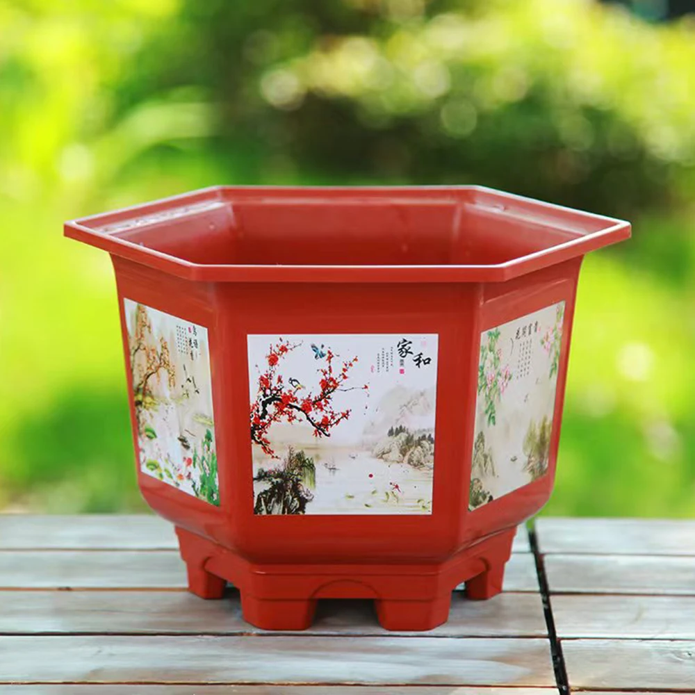 Durable Plastic Flower Pot Thickened Resin Hydroponic Planter Garden Supplies Large-diameter Water Planting Pots
