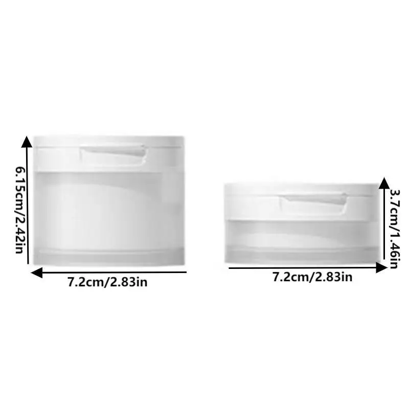 Pot de voyage rechargeable 50/120g avec couvercle rabattable, cuillère ou pince, pour crème visage, lotion, cosmétiques, coton et maquillage