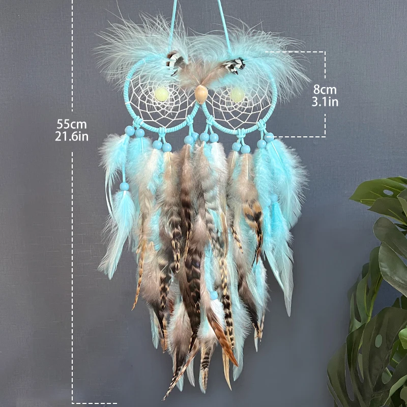 Dream Catcher Hand-woven Feathers Wind Chime Creative Living Room Hanging Ornaments Wall Pendant Festival Gifts Home Decorations