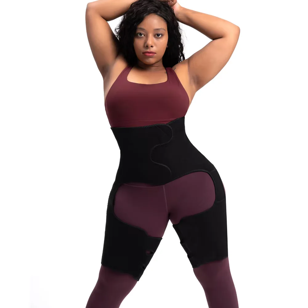 3 في 1 مدرب خصر الساخن الحرارية ساونا ملابس داخلية حرق الدهون عرق الفخذ المتقلب محدد شكل الجسم فقدان الوزن بعقب رفع أحزمة التمرين