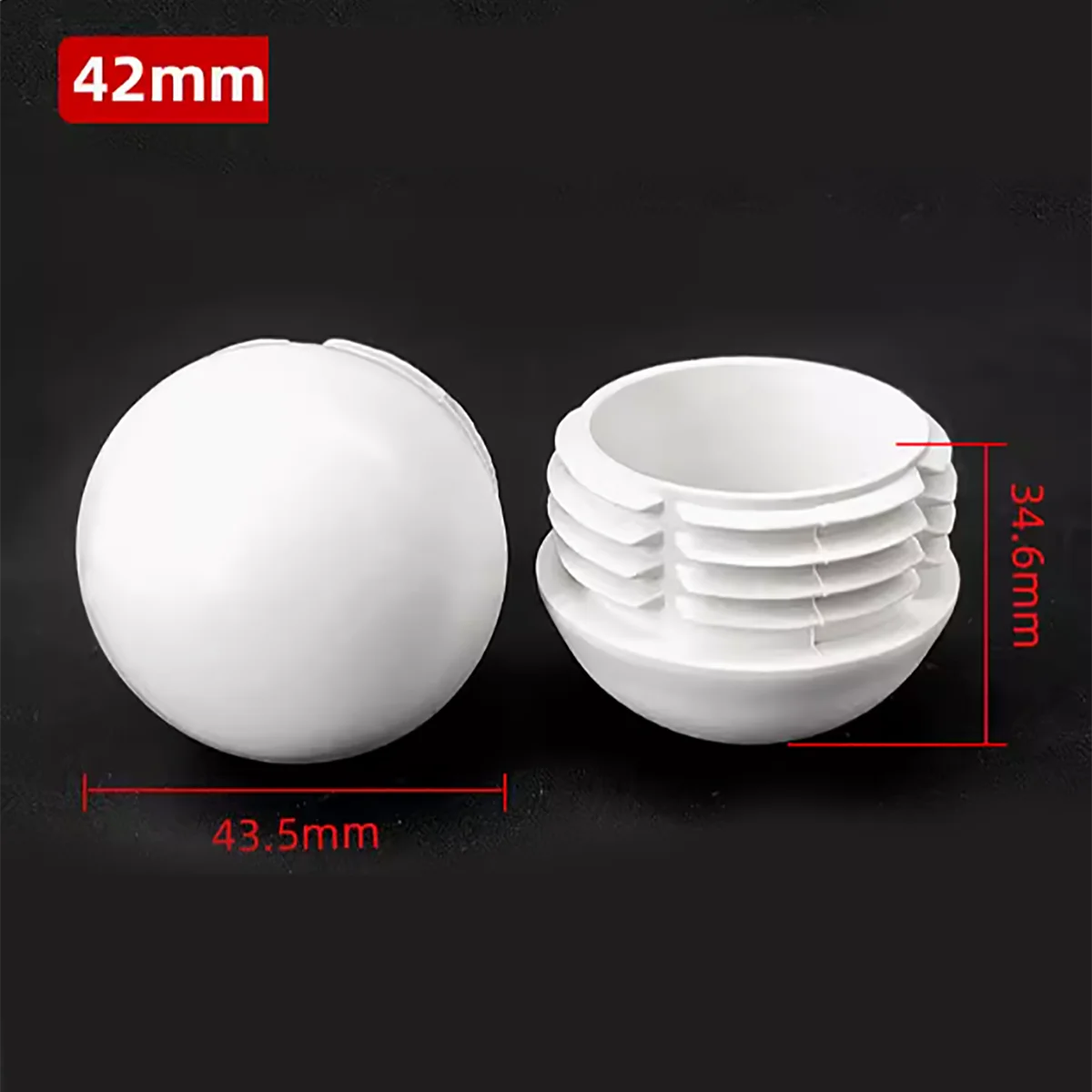 White Round Bung Plastic Blanking End Cap Tube Pipe Inserts Plug Insert Stoppers 13mm 16mm 19mm 20mm 22mm 25mm 28mm 30mm-60mm ﻿