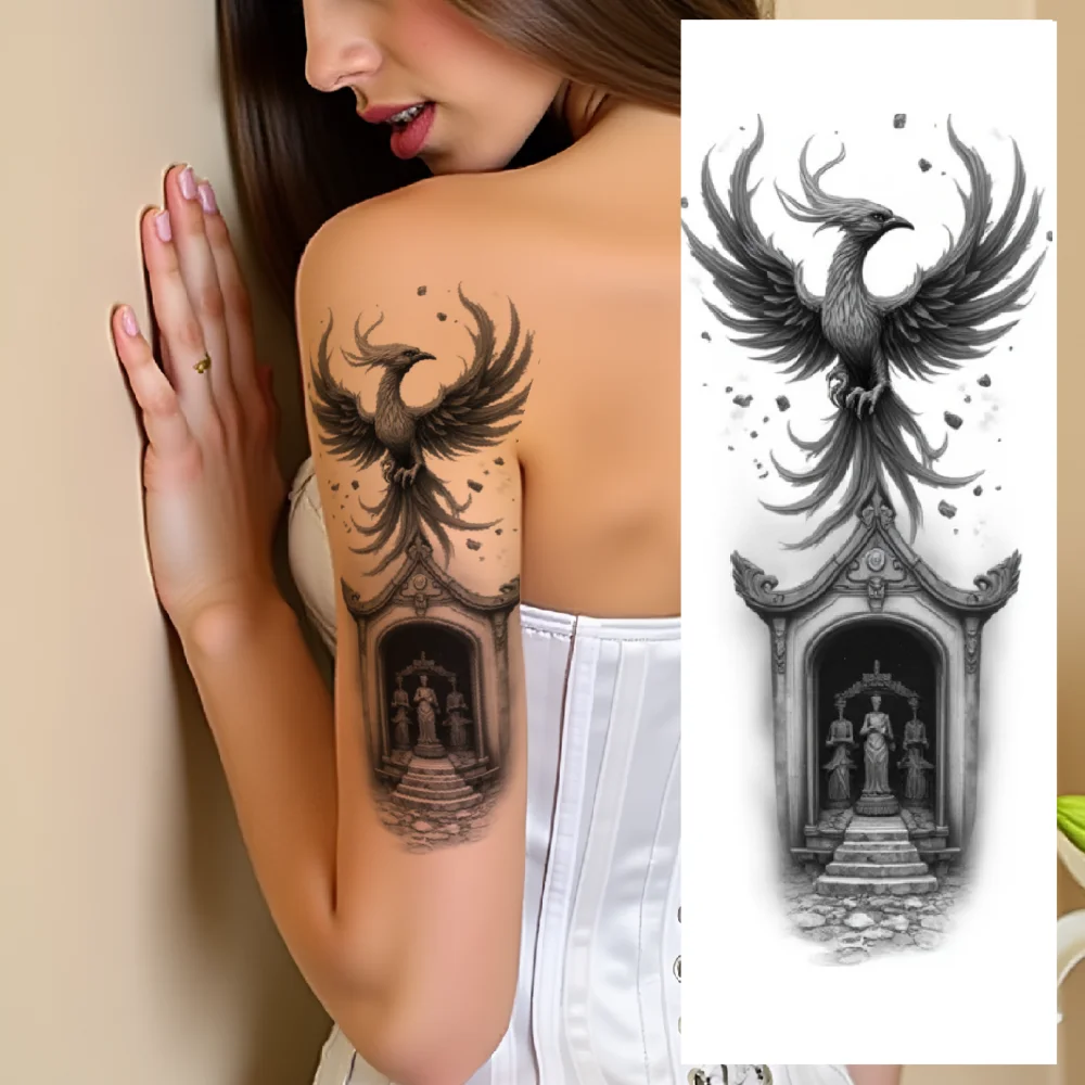 

3pcs Temporary Tattoo Realistic Temporary Tattoos Skull Tattoo Dragon Tattoo Phoenix Tattoo For Arms Men Thighs