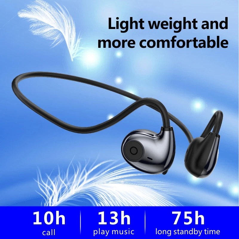 The new wireless Bluetooth headset F805 bone sensing mounted ear durable running microphone is lightweight and fast charging