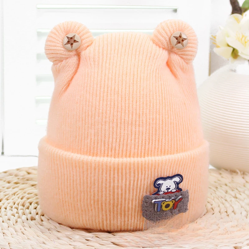 Newborn Girl&Boy Hats Baby Soft Warm Crochet Knit Cartoon Beanie Cap Cute Baby Hats Winter for 0-6 Months Baby