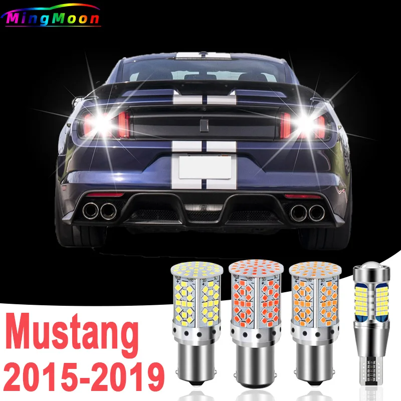 

For Ford Mustang 2015 2016 2017 2018 2019 2pcs LED Reverse Light Blub Backup Lamp 3157 P27/7W T25 Canbus No Error