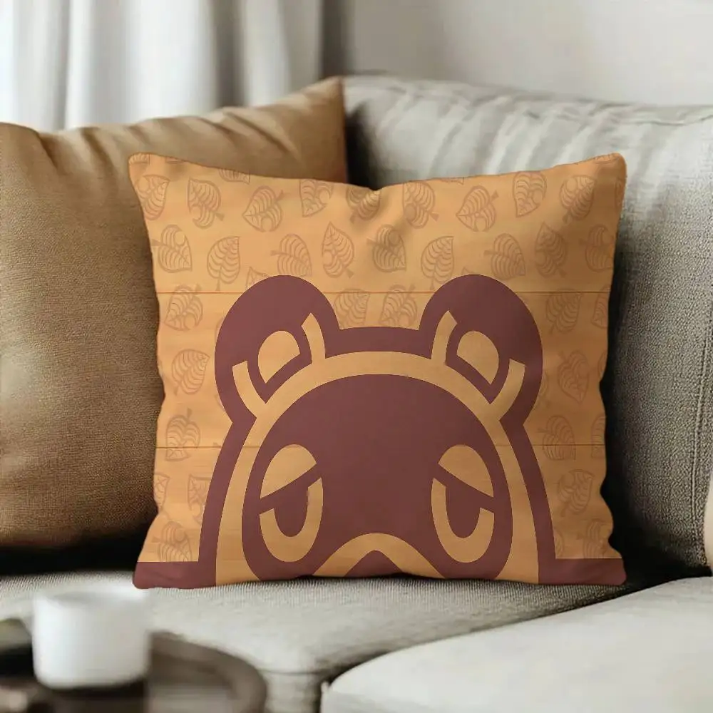 A-Animal C-Crossing Maple Design Cushion Cover Happy Autumn Harvest decor Holiday Decorati Pillow Cover