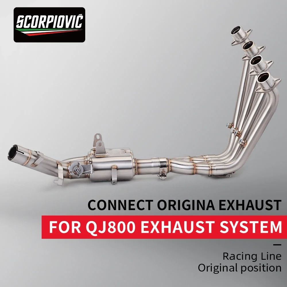 

Factory Hot Selling For QJMOTOR QJ800GS-G QJ 800GS SRK800RR SRK 800 RR 2023 Motorcycle Exhaust Modify Escape Front Link Pipe Fit