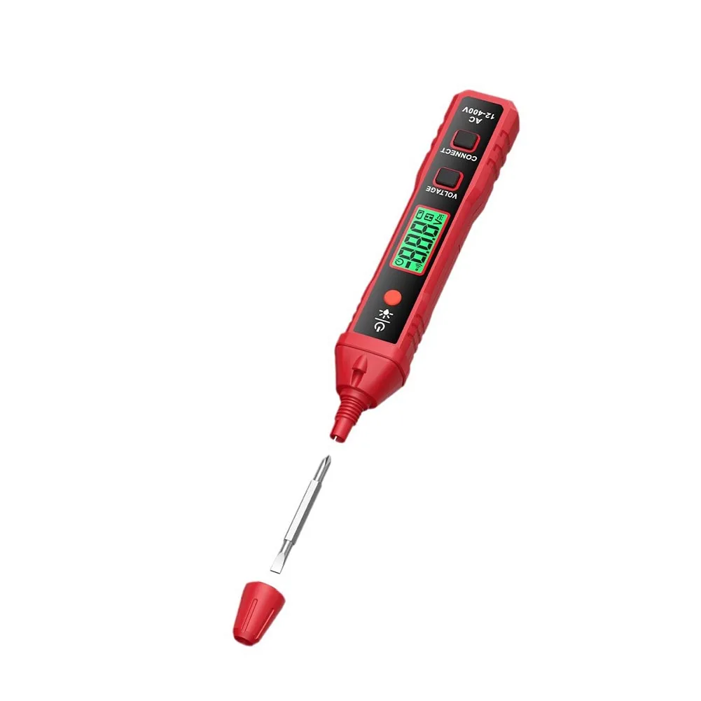 

HT91A Voltage Tester AC 12-400V Non Contact Voltage Tester Live/Null Wire Tester With LCD Display Screen Electrician's Tools