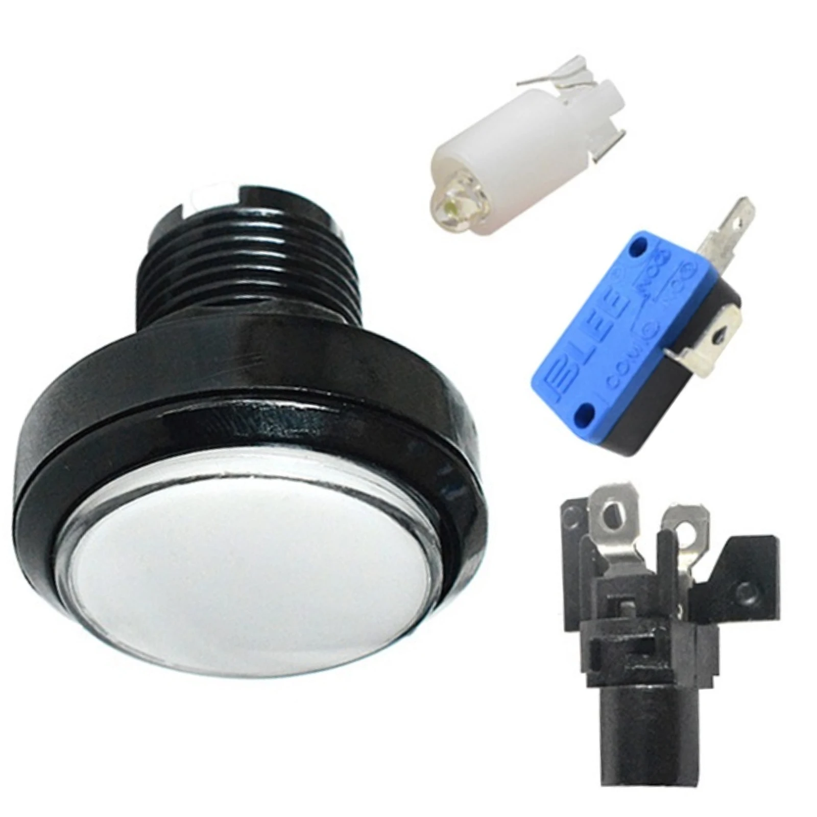 1 szt. Przycisk kopułkowy 45mm podświetlane przyciski zręcznościowe Led 12V przycisk zasilania przełącznik przycisk z mikroprzełącznikiem 5 kolorów