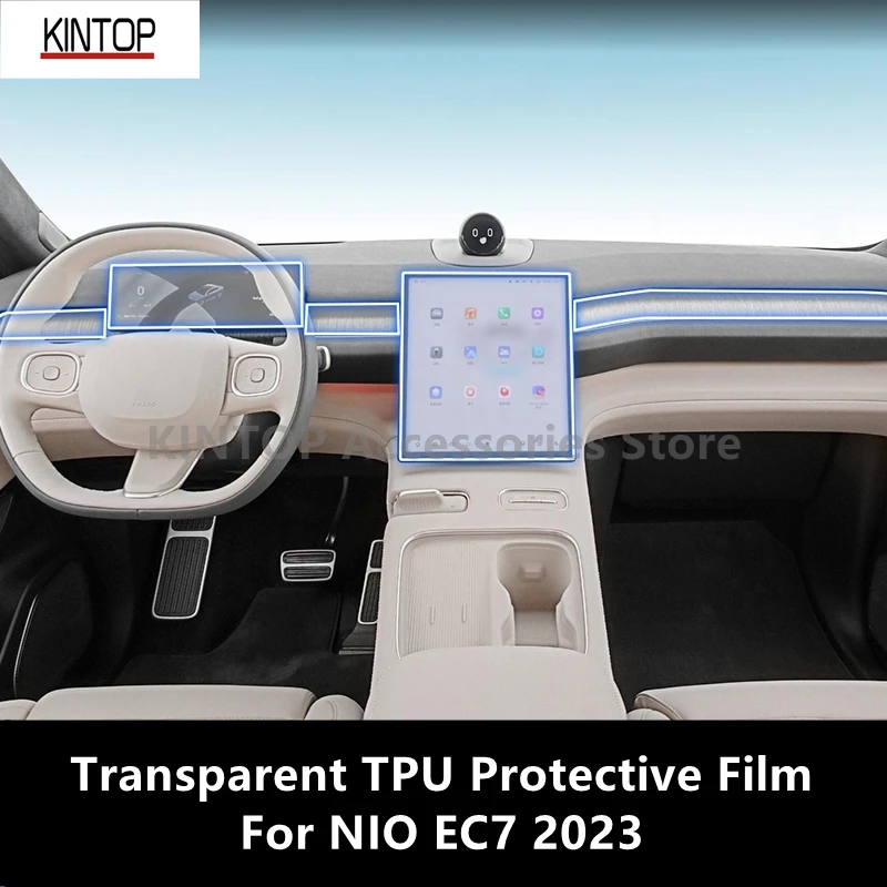 

For NIO EC7 2023 Car Interior Center Console Transparent TPU Protective Film Anti-scratch Repair Accessories Refit