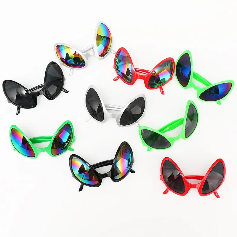 Halloween  alien alien glasses funny holiday party sunglasses adult and children's party supplies rainbow lenses ET sunglasses