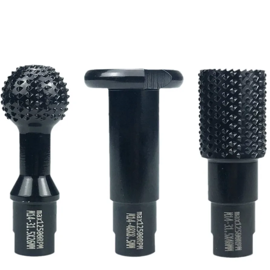 3-Piece Wood Rotary Ball Gouge & Slotting Burr Kit | Heavy-Duty Power Carving Attachments