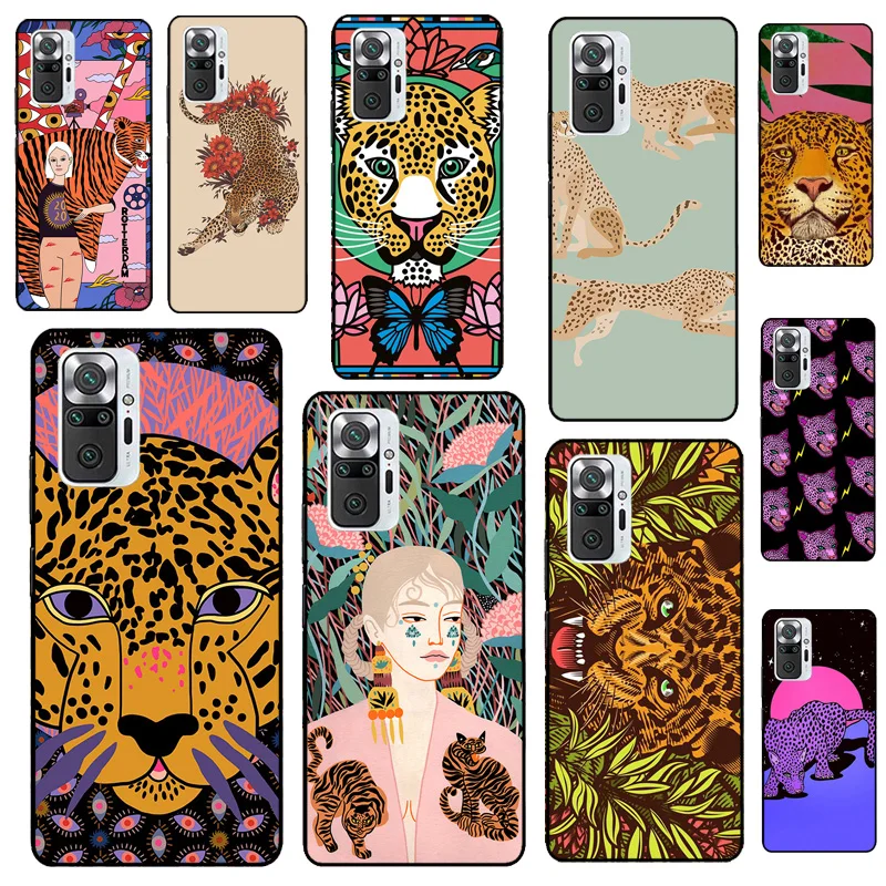 art jaguar aesthetic Case For Xiaomi Redmi Note 12 Pro 11 9 8 10 Pro 9S 10S 11S 12S Redmi 12C 9C 10A 10C Cover