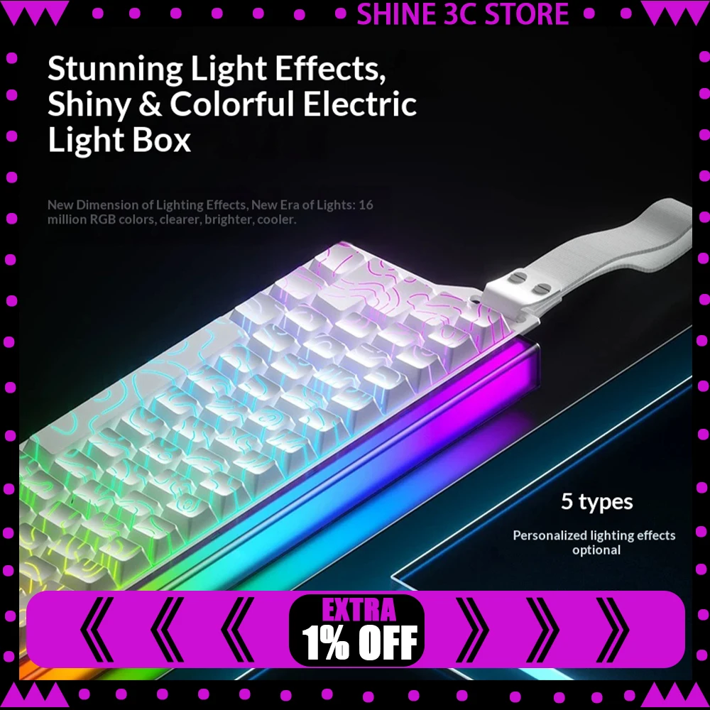 WEIKAV AIR68 Wireless Keyboard All-Aluminum Locating Plate 0.01RT Accuracy Gaming Keyboard Adaptive Precision Calibration Gifts