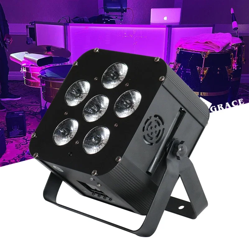 

Grace 6 шт. * 18 Вт RGBWAUv 6 в 1 Свадебные Dj-товары аккумулятор беспроводной DMX WiFi Led Par Светильник