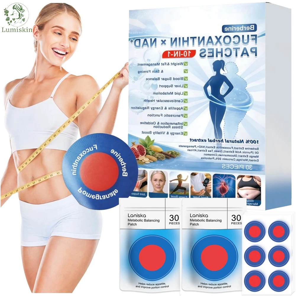 Parche Reafirmante para el Control de Peso con Moringa y Berberina NAD+Healthy Body, Fácil de Usar, Adhesivo para la Pérdida de Peso Corporal, Parche para el Cuidado Corporal